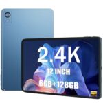 Tablet 12 Inch 2K Android Tablets, Octa-Core+Large Screen Tablet 128GB ROM 6GB RAM, 8000mAh 5MP+13MP Dual Camera Tablets PC, Android 12, 2.4/5G WiFi BT, Incell 1200 * 2000 IPS Gaming Tablet